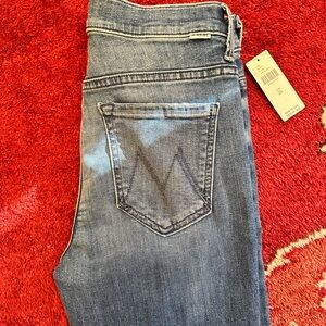 MOTHER The Insider Crop Step Fray Jeans size 26 nwt in sorry I’m staring
